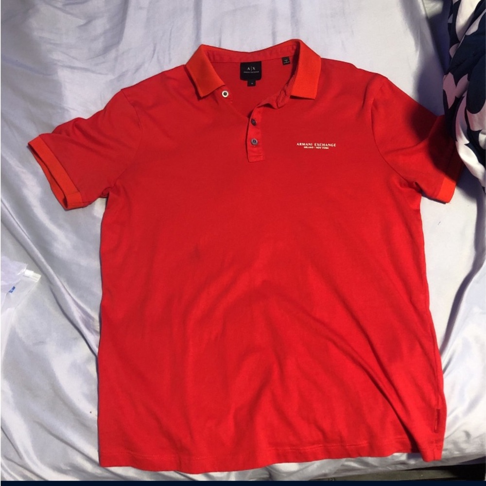 A|X Armani Exchange Men’s Milano 
 RED MEN’S SHORT SLEEVE SHIRT
